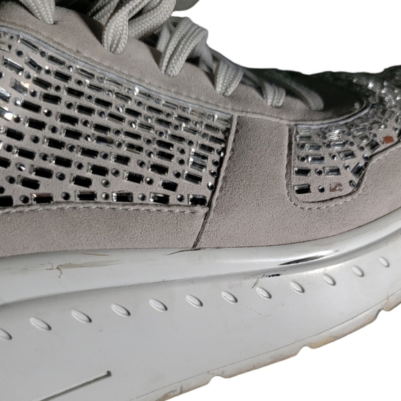 Stuart Weitzman Christa Embellished Fashion Sneaker Size 10 - Picture 5 of 12